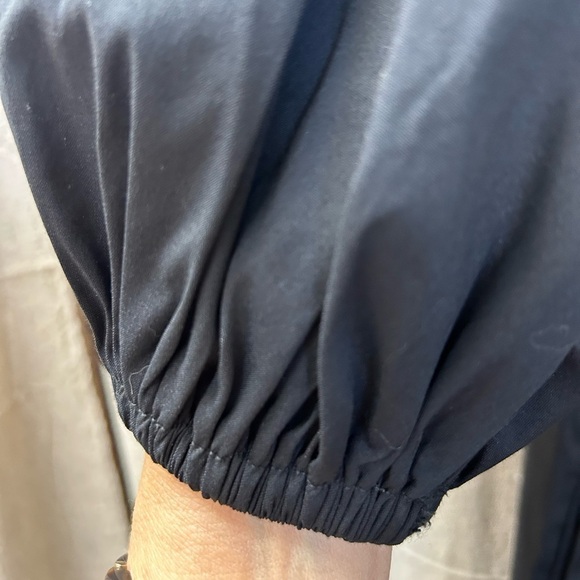 CHICO’S / NWT/ 3/4-Sleeve Poplin Black Shirt Dress/ Size - Picture 5 of 12